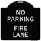 Signmission No Parking Fire Lane W/ Striped Border Heavy-Gauge Aluminum Sign, 18" x 18", BS-1818-23623 A-DES-BS-1818-23623 - alternate 1
